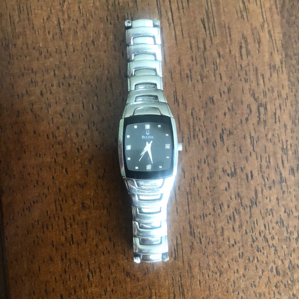 Bulova Women's Diamond Accent Black Dial Watch